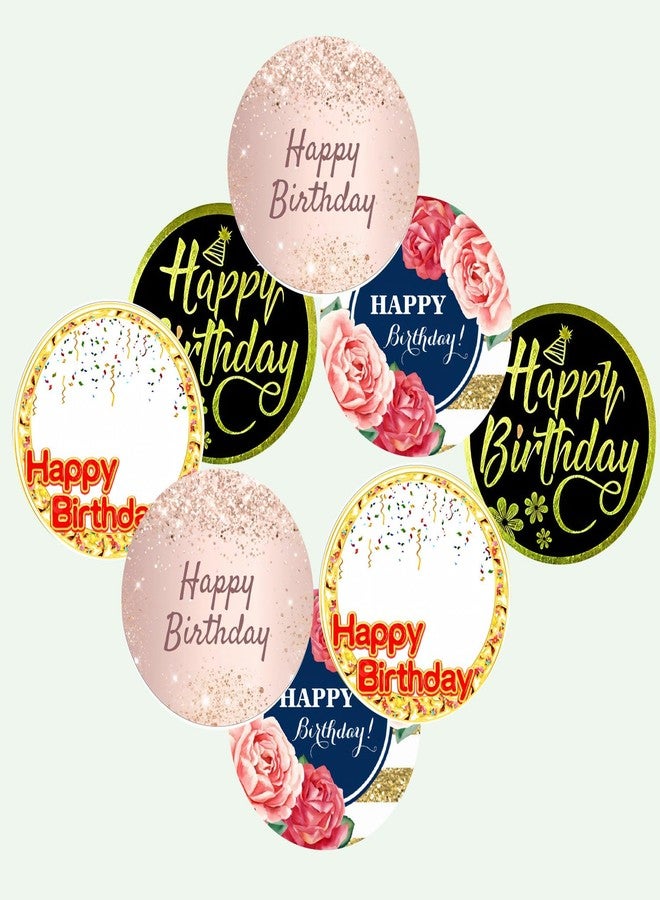 SLGIFT Vinyl Happy Birthday Theme Sticker, Self-Adhesive Vinyl Stickers, 40 Pieces, 2 x 2 Inches Round Sticker, 4 Unique Designs, R192 - Image 3